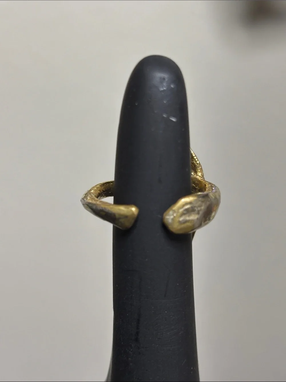 Unique Vintage Oyster Shell Marked Pinky Ring Size 2